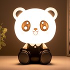 Настольная лампа "Панда"Е14  3Вт черно-белый 24х13х14 см RISALUX - фото 21631978