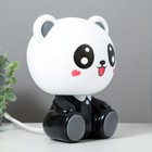 Настольная лампа "Панда"Е14  3Вт черно-белый 24х13х14 см RISALUX - фото 21631979