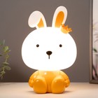 Настольная лампа "Зайка в короне" Е14 3Вт оранжевый 16х13х19 см RISALUX - фото 38939754