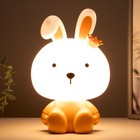 Настольная лампа "Зайка в короне" Е14 3Вт оранжевый 16х13х19 см RISALUX - фото 38939755