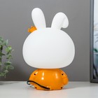 Настольная лампа "Зайка в короне" Е14 3Вт оранжевый 16х13х19 см RISALUX - фото 38939758