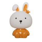 Настольная лампа "Зайка в короне" Е14 3Вт оранжевый 16х13х19 см RISALUX - фото 38939761