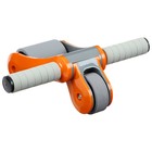 Ролик для пресса ONLYTOP, 33×24×24 см, серый, оранжевый, с ковриком - Фото 2