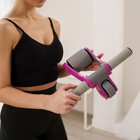 Ролик для пресса ONLYTOP, 33х24х24 см, с ковриком, цвет серый/розовый - Фото 2