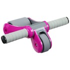 Ролик для пресса ONLYTOP, 33х24х24 см, с ковриком, цвет серый/розовый - Фото 10