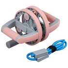 Набор для фитнеса ONLYTOP: ролик, упор для пресса, эспандер грудной, цвет розовый - Фото 1