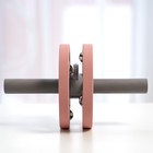 Набор для фитнеса ONLYTOP: ролик, упор для пресса, эспандер грудной, цвет розовый - Фото 12