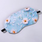 Маска для сна с гелевым вкладышем «Ромашка», 19 × 10 см, резинка одинарная, цвет голубой - Фото 4