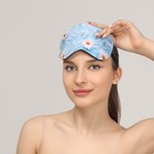 Маска для сна с гелевым вкладышем «Ромашка», 19 × 10 см, резинка одинарная, цвет голубой - Фото 2