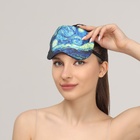 Маска для сна с гелевым вкладышем «Ван Гог», 19×10 см, резинка одинарная, синяя - Фото 2