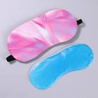 Маска для сна с гелевым вкладышем «Шёлк», 19 × 10 см, резинка одинарная, цвет розовый - Фото 3