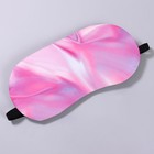 Маска для сна с гелевым вкладышем «Шёлк», 19 × 10 см, резинка одинарная, цвет розовый - Фото 4