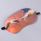 Маска для сна с гелевым вкладышем «Сотворение Адама», 19 × 10 см, резинка одинарная, цвет оранжевый - Фото 4