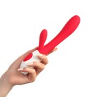 Вибратор, 12 режимов с клиторальным стимулятором, 22.8×6.5 см, красный - Фото 4