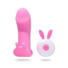 Вибратор с клиторальной стимуляцией, пульт ДУ, 12 режимов, 11.9×8.6 см, розовый - Фото 5