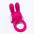 Эрекционное кольцо "Зайчик", с вибрацией, розовый - фото 9791765