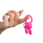 Эрекционное кольцо «Зайчик», с вибрацией, розовый - Фото 2