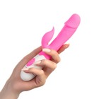 Вибратор с клиторальным стимулятором, 30 режимов, 19.4×3.5 см, розовый - Фото 5