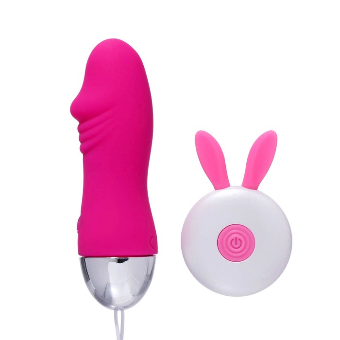 Виброяйцо с беспроводным пультом, 12 режимов, розовый