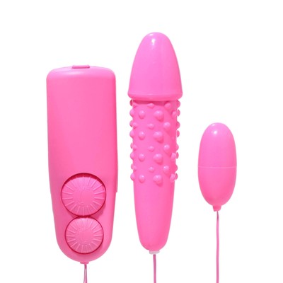 Виброяйца с выносным пультом, 14×3.5 см, розовый