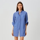 Рубашка женская MINAKU: Casual collection цвет синий, р-р 48 - фото 10747577