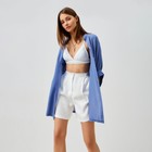 Рубашка женская MINAKU: Casual collection цвет синий, р-р 52 76361004 - Фото 4