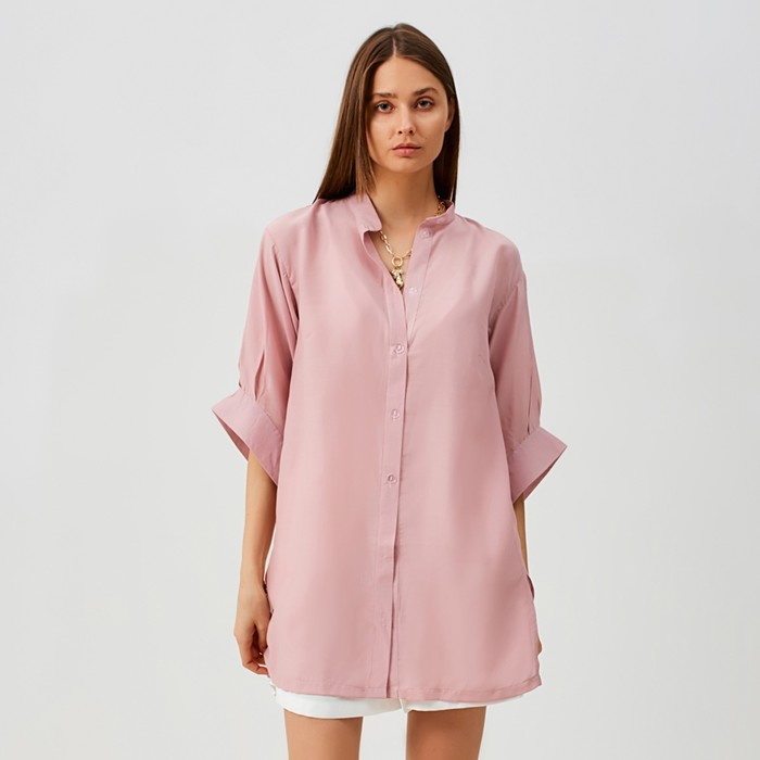 Рубашка женская MINAKU: Casual collection цвет розовый, р-р 50