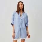 Рубашка женская MINAKU: Casual collection цвет голубой, р-р 48 - фото 320308414