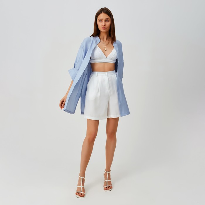 Рубашка женская MINAKU: Casual collection цвет голубой, р-р 52 54703