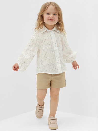 Шорты детские MINAKU: Cotton Collection, бежевые, рост 104 см