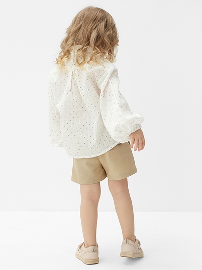Шорты детские MINAKU: Cotton Collection, бежевые, рост 104 см