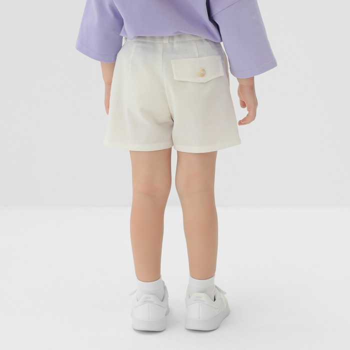Шорты детские MINAKU: Cotton Collection цвет белый, рост 98 - фото 1907462513