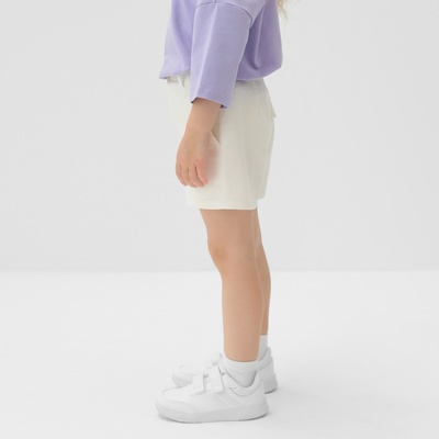 Шорты детские MINAKU: Cotton Collection, белые, рост 104 см