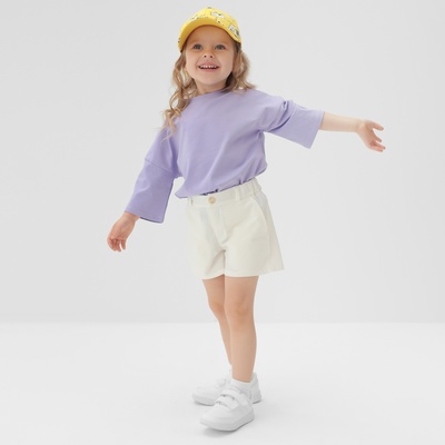 Шорты детские MINAKU: Cotton Collection, белые, рост 104 см