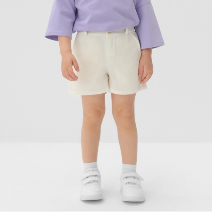 Шорты детские MINAKU: Cotton Collection цвет белый, рост 110 - фото 1907462526