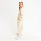 Комбинезон для девочки MINAKU: Casual collection KIDS, бежевый, рост 140 см - Фото 2