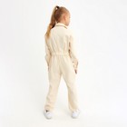 Комбинезон для девочки MINAKU: Casual collection KIDS, бежевый, рост 140 см - Фото 3