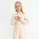 Комбинезон для девочки MINAKU: Casual collection KIDS, бежевый, рост 140 см - Фото 7