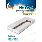 Матрас Alabri Berсy cocos-1 для новорожденных в кроватку, 60х120х8 см, чехол микрофибра - фото 9792203