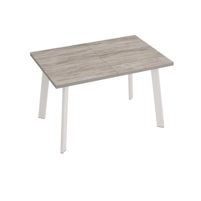 Раздвижной стол «Флекс», 1200/1550 × 800 × 740 мм, цвет белый муар / артвуд тёмный