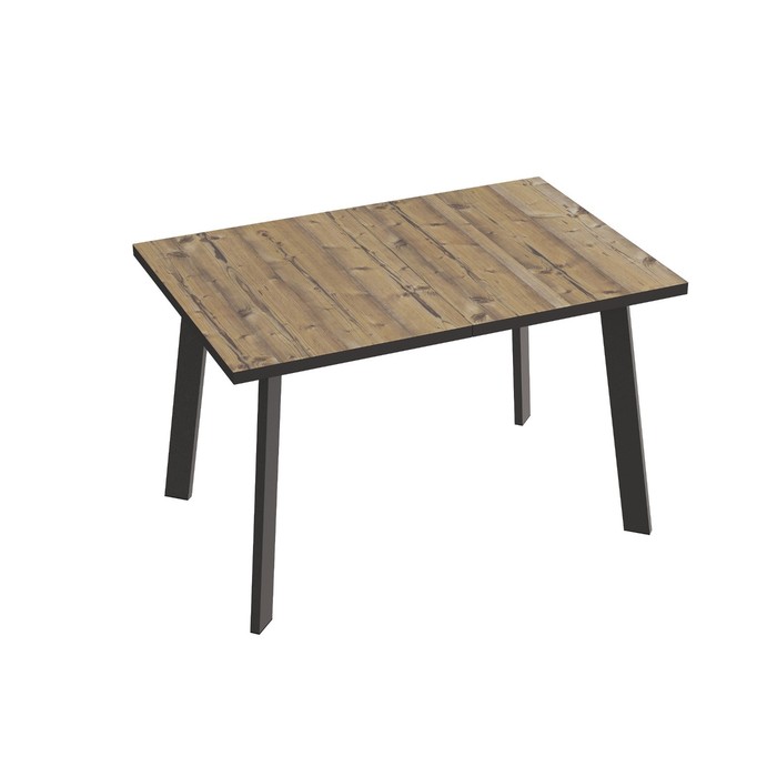 Раздвижной стол «Флекс», 1200/1550 × 800 × 740 мм, цвет ЛДСП пихта / металл чёрный муар