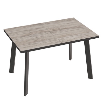 Стол раздвижной «Флекс», 1200/1550×800×740 мм, цвет чёрный муар/артвуд тёмный