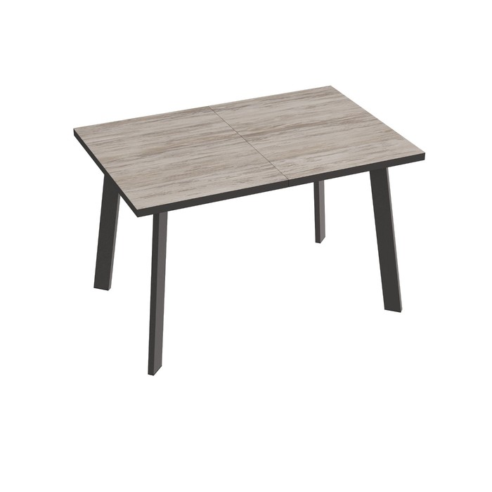 Раздвижной стол «Флекс», 1200/1550 × 800 × 740 мм, цвет чёрный муар / артвуд тёмный