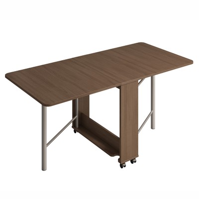 Стол-книжка с металлической ногой, 1630/934/238×800×750 мм, цвет ясень шимо тёмный