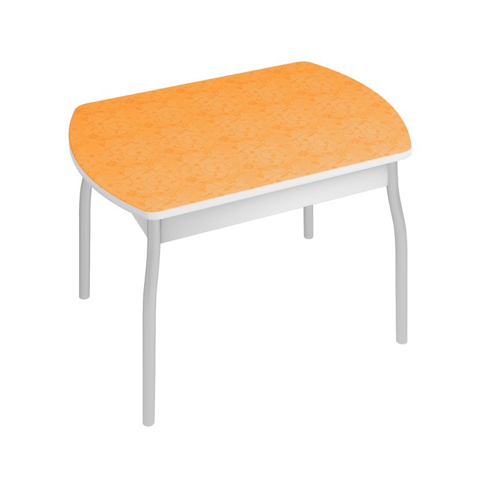 Обеденный стол «Орфей 6», 996 × 666 × 755 мм, пластик, металл, оранжевые цветы
