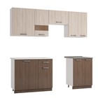 Кухонный гарнитур 2200 мм, цвет шимо светлый / шимо тёмный / столешница сахара белая - Фото 2