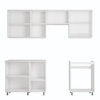 Кухонный гарнитур 2200 мм, цвет шимо светлый / шимо тёмный / столешница сахара белая - Фото 3