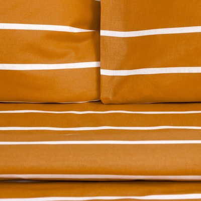 Постельное бельё евро «Этель» Mustard stripes, поплин