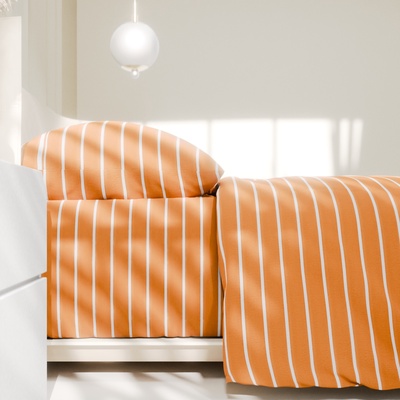Постельное бельё евро «Этель» Mustard stripes, поплин