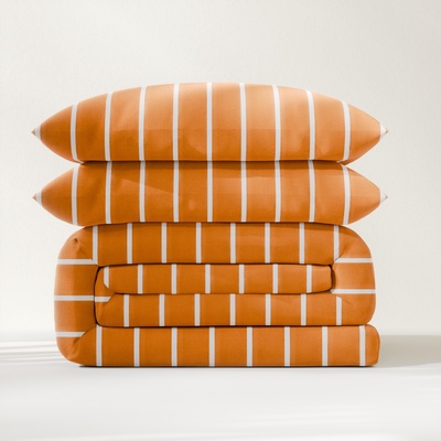 Постельное бельё евро «Этель» Mustard stripes, поплин